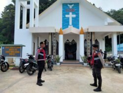 Datangi sejumlah Gereja, Sat Samapta Polres Kepuluaan Tanimbar pastikan rasa aman saat Ibadah Minggu