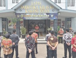 Tutup Hari Dengan Semangat, Lapas Narkotika Karang Intan Gelar Apel Siang Pegawai