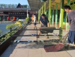 Lapas Banjarmasin Tanamkan Nilai Gotong Royong Melalui Kegiatan Menyambut Hari Raya