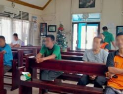 Wujudkan Pembinaan Rohani, Lapas Banjarmasin Fasilitasi Ibadah Kristiani Secara Konsisten