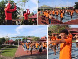 Warga Binaan Lapas Banjarmasin Ikuti Senam Pagi Untuk Tubuh Yang Sehat Dan Pikiran Yang Tenang