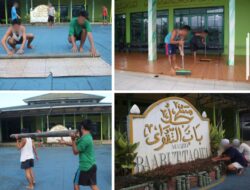 Warga Binaan Lapas Banjarmasin Gelar Aksi Bersih-Bersih Masjid Baabud Taqwa