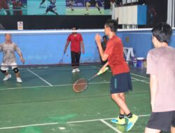 Warga Binaan Lapas Banjarmasin Giat Berolahraga Lewat Bulu Tangkis Rutin