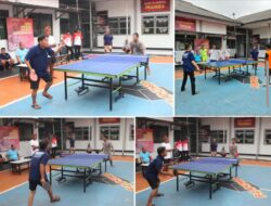 Pertandingan Tenis Meja Antarblok Meriahkan Lapas Banjarmasin