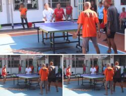 Aksi Gemilang Blok A Bawa Mereka Ke Final Tenis Meja Ganda Lapas Banjarmasin