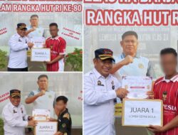 Sorak Sorai Warnai Penyerahan Hadiah Sepak Bola Lapas Banjarmasin