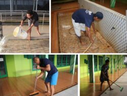 Warga Binaan Lapas Banjarmasin Gotong Royong Jaga Kenyamanan Rumah Ibadah