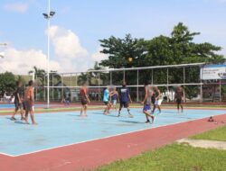 Pembinaan Jasmani WBP Lapas Banjarmasin Terus Ditingkatkan Lewat Olahraga Voli