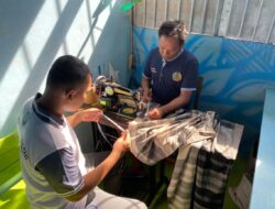 Ruang Pembinaan Lapas Banjarmasin Dipenuhi Semangat Saat Pelatihan Menjahit Berlangsung