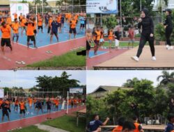 WBP Blok E dan F Lapas Kelas IIA Banjarmasin Ikuti Senam Pagi Penuh Semangat