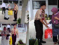 Lapas Kelas IIA Banjarmasin Libatkan Anggota Pramuka Dalam Layanan Kunjungan Warga Binaan