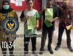 Kepala Lapas Kelas IIA Banjarmasin Beri Pesan Haru Saat Lepas Dua Wbp Kembali Ke Masyarakat