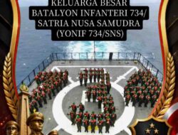 KELUARGA BESAR BATALYON INFANTERI 734/SATRIA NUSA SAMUDRA (YONIF 734/SNS) Mengucapkan DIRGAHAYU BHAYANGKARA KE-80 1 Juli 2026 “Polri untuk Masyarakat”