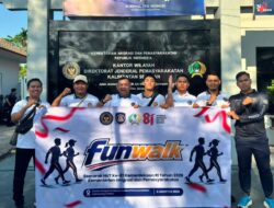 Lapas Narkotika Karang Intan Semarakkan HUT Ke-81 RI dengan Ikuti Fun Walk Kanwil Ditjenpas Kalimantan Selatan