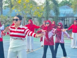 PIPAS Lapas Narkotika Karang Intan Ikuti Senam Bersama Semarakkan HUT ke-81 Kemerdekaan RI