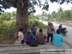 Bhabinkamtibmas Arma I Sambang Pagi dan Imbau Cegah Karhutla