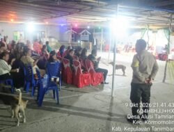 Pastikan Resepsi Warga Aman dan Kondusif, Bhabinkamtibmas Alusi Tamrian Kawal Acara Pernikahan
